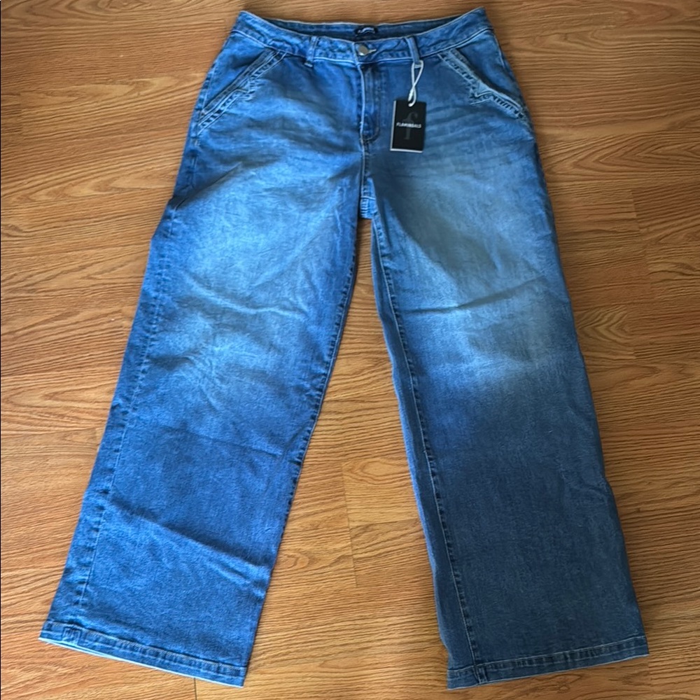 Blue Wide Leg Jeans